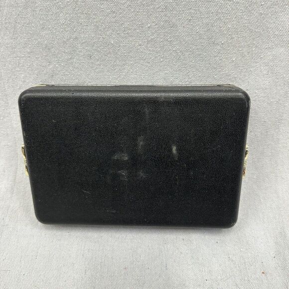 Vintage Shields Men's Accessory Jewelry Case Organizer Faux Leather Red Velvet - Picture 10 of 15